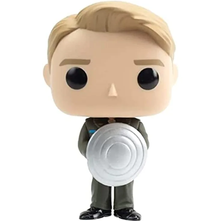 POP Marvel: Cap with Prototype Shield Metallic (Captain America) Special Edition [POP-0999] Vinylfigur, Wackelkopf, ca. 4" groß