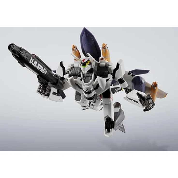 Bandai Tamashii Nations Macross Hi-Metal R Actionfigur VF-0S Phoenix (Roy Focker Use) & QF-2200D-B Ghost Set, 14 cm, beweglich aus ABS, PVC und Metall – Bild 4