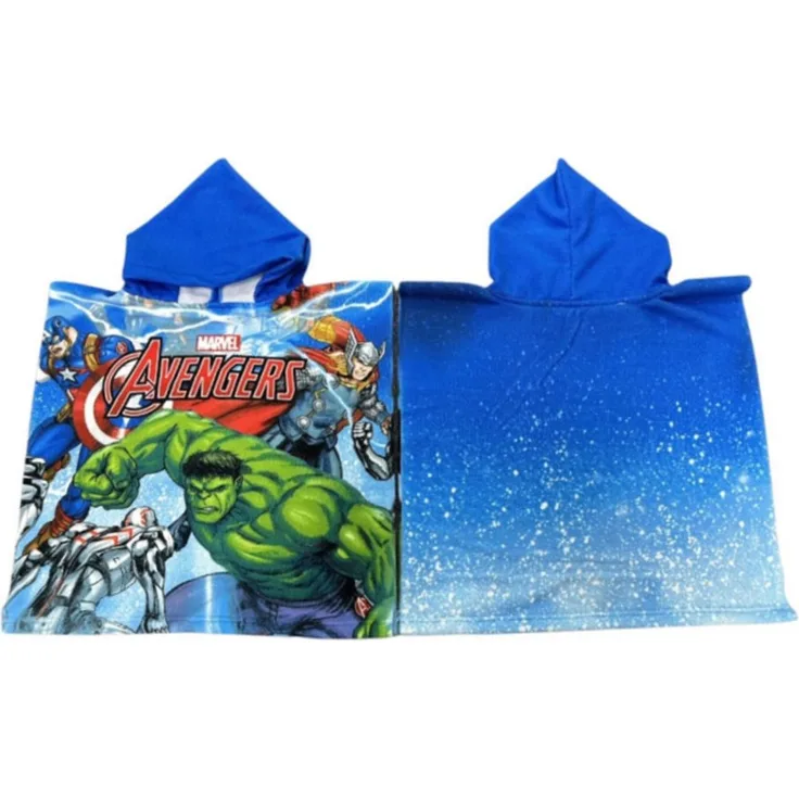 The AVENGERS Badeponcho aus Microfaser mit Kapuze für Kinder Hoody Towel, farbenfroh