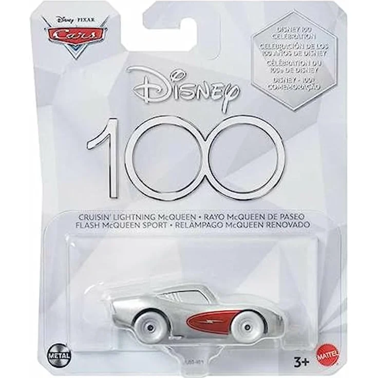 Disney Cars Lightning McQueen HPJ53, Spielzeug-Rennwagen im Maßstab 1:55 aus Druckguss, Teil der Disney 100 Kollektion – Bild 2