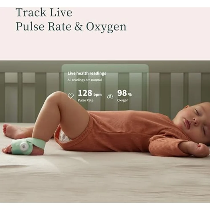 Owlet Baby Care DE Video-Babyphone Owlet Dream Sock - Medizinisch zertifiziertes Pulsoximeter, mit Echtzeitüberwachung von Herzfrequenz, Sauerstoffsättigung & Schlafverhalten via App - Preisvergleich – Bild 3