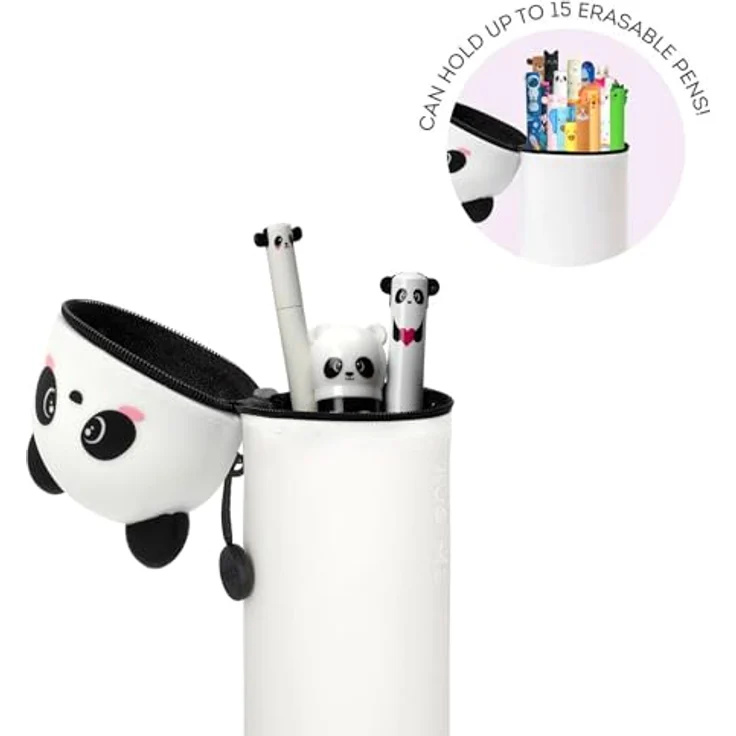 Legami Federmäppchen LEGAMI 2-IN-1, Motiv PANDA KAWAII, Silikon, REISSVERSCHLUSS, blau – Bild 3