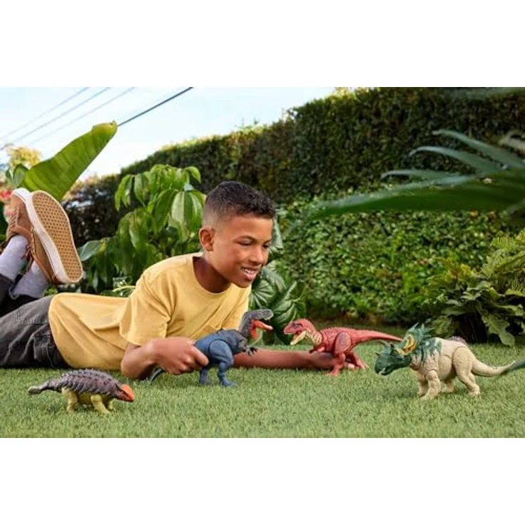 Mattel® Jurassic World, Rebirth Wild Roar Baryonyx, Actionfigur mit beweglichem Schwanz und Geräuschfunktion, ca. 33 cm lang – Bild 2