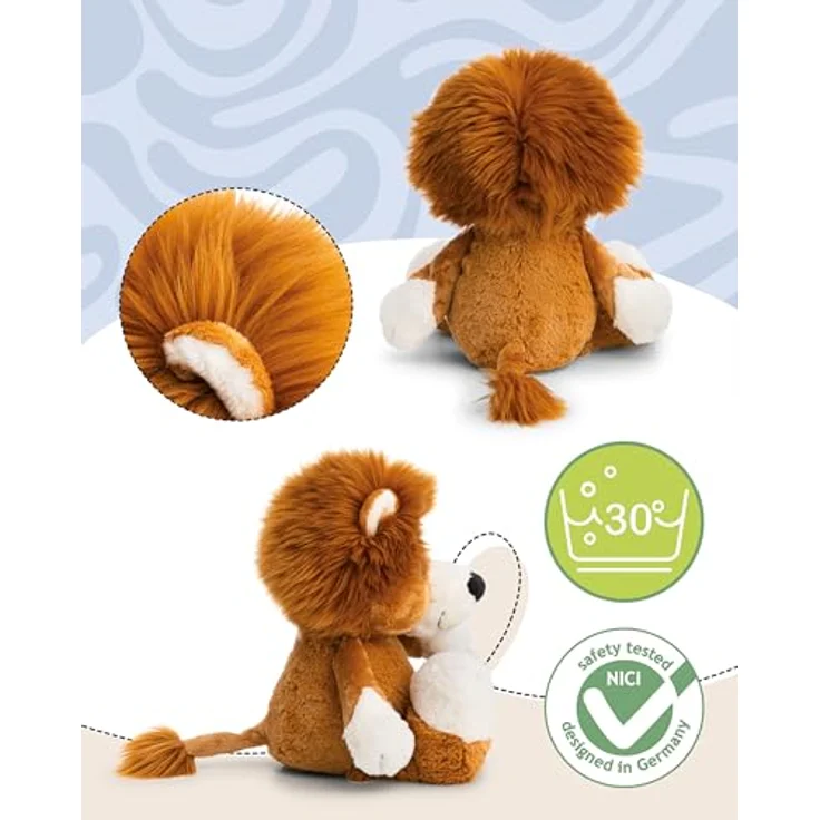 NICI Kuscheltier Löwe King Kimari, 35cm, braun, weicher Plüschkörper mit recyceltem Material, ideal zum Kuscheln und Spielen, tolles Geschenk für Kinder & Erwachsene – Bild 4
