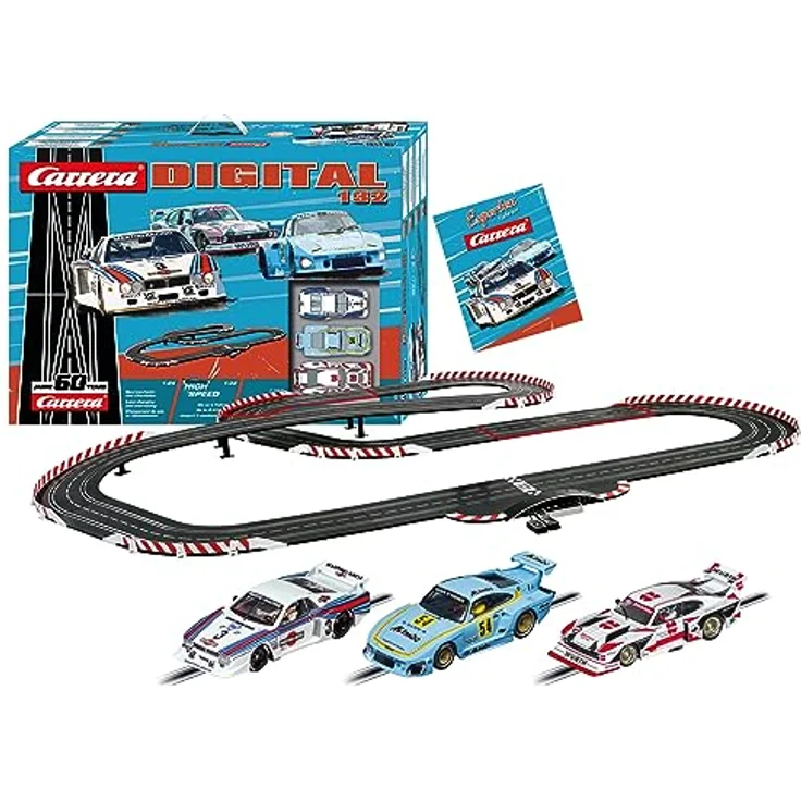 Carrera I Retro Grand Prix I Digitale Rennbahn I Inkl 3 legendäre Autos und Sammlertafel I Bis zu 6 Fahrer gleichzeitig I Originalgetreue Fahrzeuge I Maßstab 1:32 I GhostI und SafetycarIFunktion – Bild 5