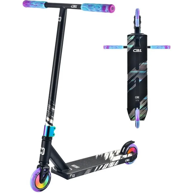 Core Action Sports Stuntscooter CORE CB1, Park Scooter, 79 cm Höhe, Schwarz/Neochrome, für Anfänger bis Fortgeschrittene