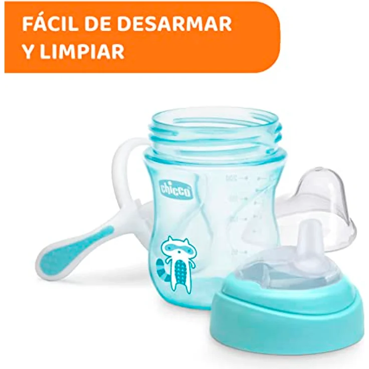 Chicco Trinklernbecher, auslaufsicherer 200ml Trinkbecher für Babys, Trinkflasche ab 4 Monaten zum Trinken lernen mit ergonomischer Silikontülle, doppeltes Anti-Kolik-Ventil, BPA-frei - Pink – Bild 5