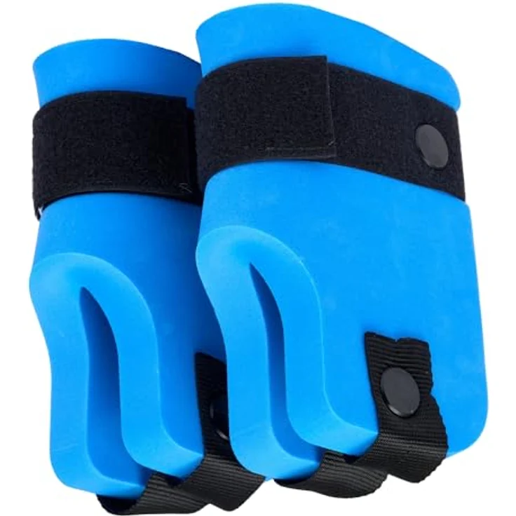 Sport-Thieme Beinschwimmer L, Schwimmhilfe mit robustem Schaumstoff und Klettverschlüssen, blau, Höhe 21 cm – Bild 2