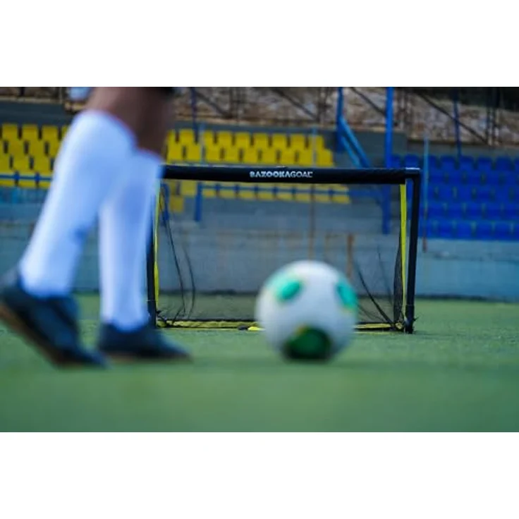 BazookaGoal Mini-Fußballtor | Black Edition | Kompakt & stabil | Klappbar | Federspulsystem | Freistehend | inkl. Netz – Bild 4