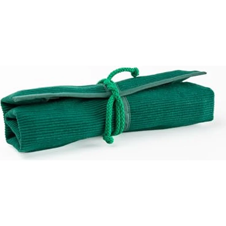 Morgenspruch Eurythmieversand Stiftemappe Rollmäppchen, robustes Baumwollmaterial für 12 Stifte, ungefüllt, grün – Bild 2