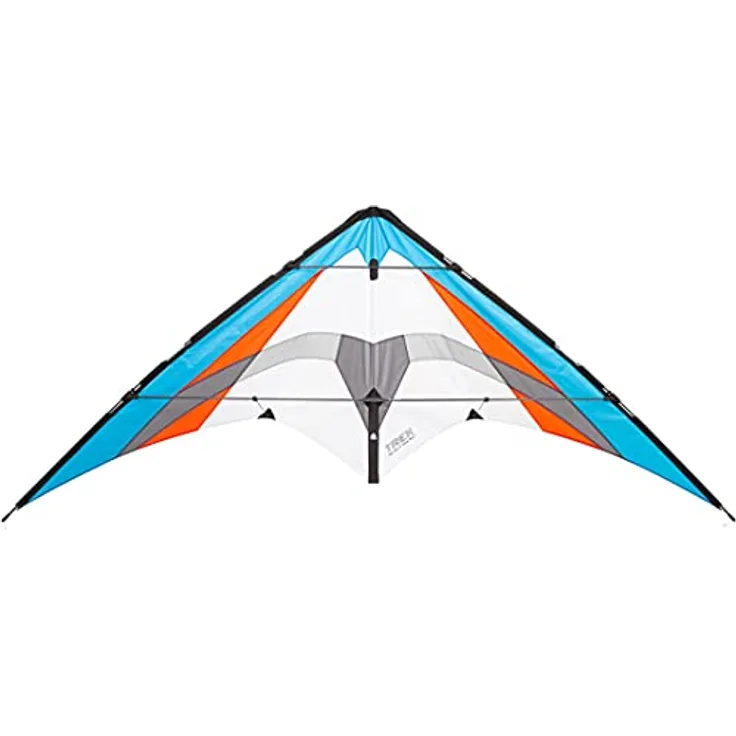 HQ HIGH QUALITY DESIGN HQ 116777 - Trek, Zweileiner Lenkdrachen Allround, 86x197cm, inkl. 50kp Dyneemaschnüre 2x25m auf Winder mit Schlaufen, 2-6 Beaufort