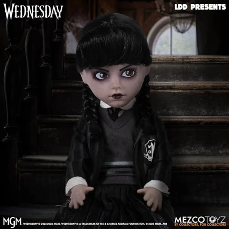 Mezco Wednesday Uniform Figur 25,5 cm, Living Dead Dolls mit Nevermore Academy Uniform – Bild 3