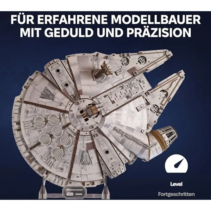 UGEARS Star Wars™ Millennium Falcon™ 3D Holzpuzzle, Modellbausatz mit 1235 Teilen und LED-Beleuchtung für Erwachsene, perfektes Geschenk für Star Wars Fans – Bild 2