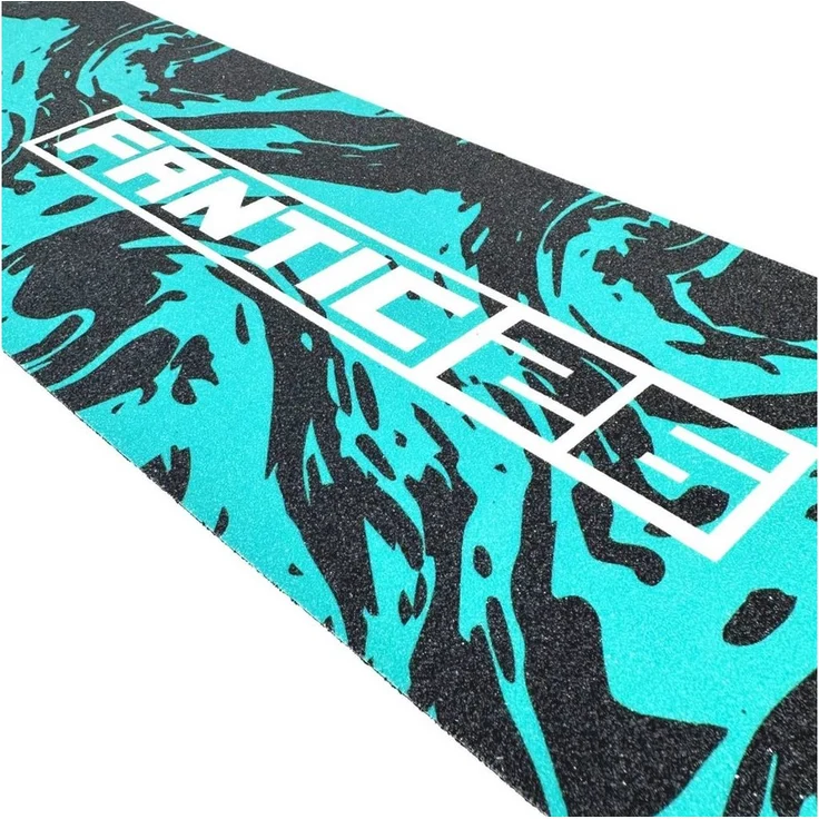 Fantic26 Stuntscooter Fantic26 Stunt-Scooter Griptape 58,5cm x 15,5cm Swirl Schwarz/Mint, extra starker Kleber und reißfestes PVC Material – Bild 1