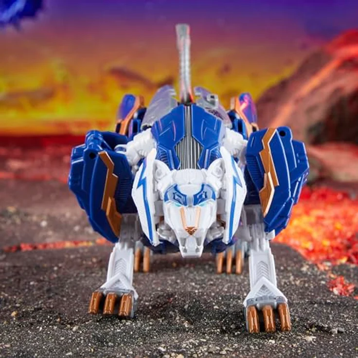 Transformers Legacy United Voyager-Klasse Prime Universe Thundertron Action-Figur, 17,5 cm, verwandelbar in cybertronischen Löwen, mit Schwert, beweglich – Bild 3