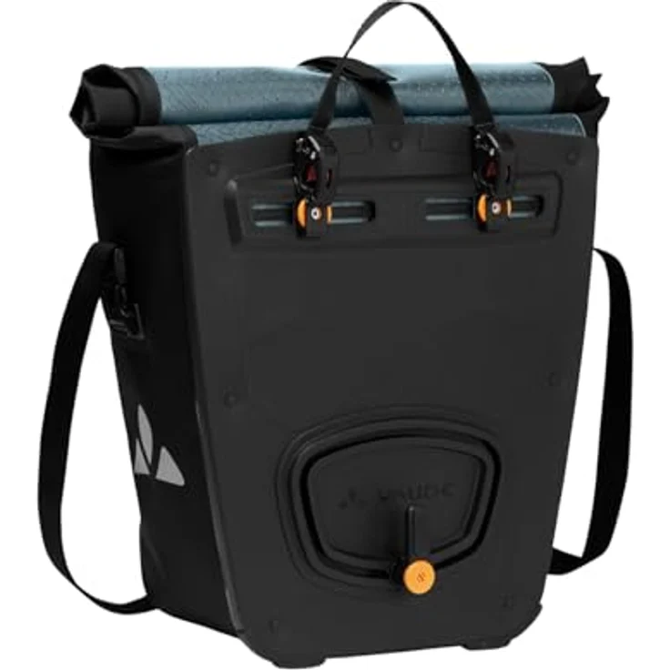 VAUDE Aqua Back Color, Gepäckträgertasche aus recycelten Materialien, wasserdicht, 48 Liter, Schwarz – Bild 2