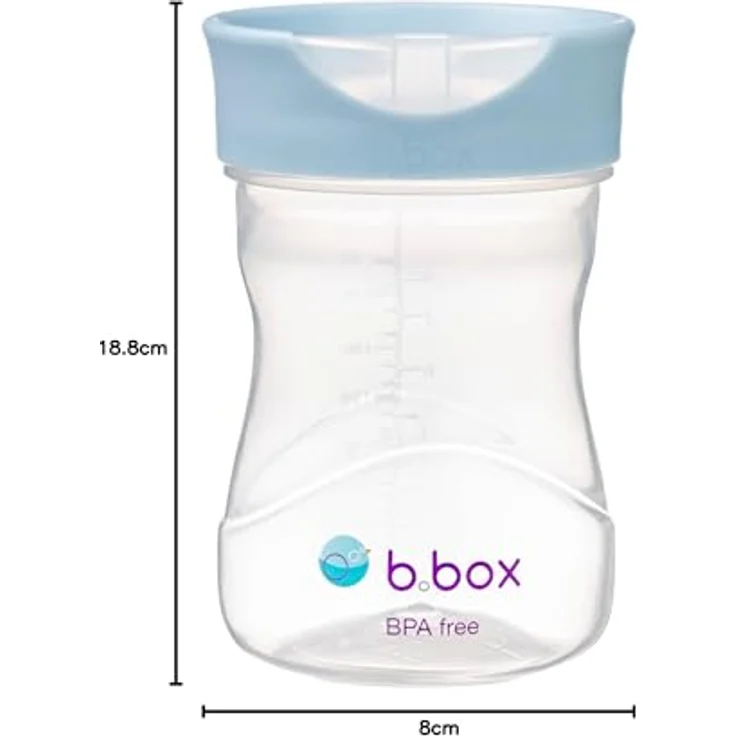 B.Box Trainer Cup, Trinklernbecher für Kinder, 240 ml, blau, BPA-frei, spülmaschinenfest – Bild 9