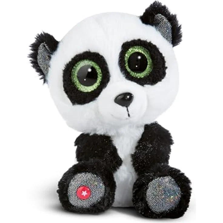 NICI GLUBSCHIS Panda Peppino 15cm I Schlenkernder Kuscheltier Panda mit großen Glitzeraugen I Plüschtier für Schmusetierliebhaber I Stofftier – 49294 – Bild 1