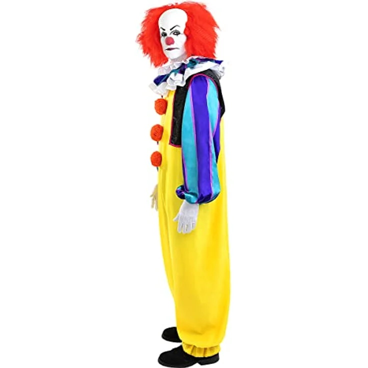 Funidelia Pennywise Kostüm - Es (Movie) 100% OFFIZIELLE für Herren, Größe XL, bunt, inklusive Overall, Kragen und Handschuhe – Bild 3