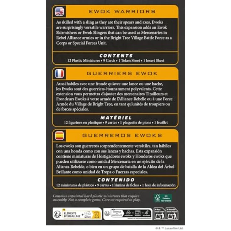Atomic Mass Games Star Wars Legion: Ewok Warriors, Sammelfiguren Erweiterung für Miniaturenspiel mit Schleuderern und Kämpfern – Bild 4