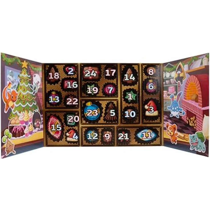 Jazwares POK Adventskalender 2025, Adventskalender mit Pokémon-Figuren und Überraschungen – Bild 2