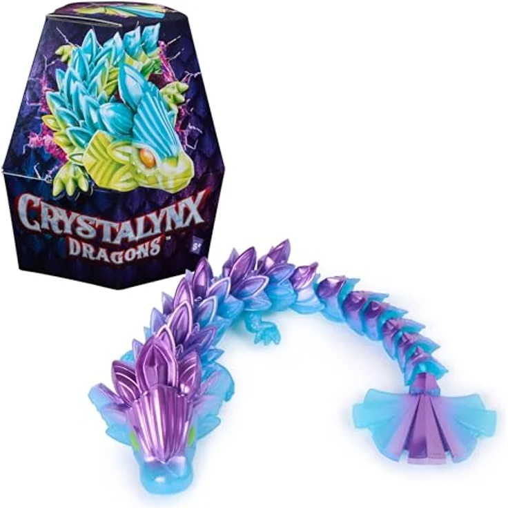 CrystaLynx Small Dragons - 23 cm bewegliche Drachenfigur, sammelbar, 10 Varianten, Fidget-Spielzeug für Kinder ab 8 Jahren und Erwachsene – Bild 1