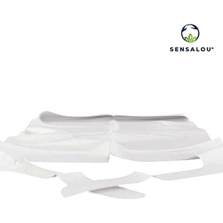 Sensalou Lätzchen Ess-Schürze Einweg Latz für Erwachsene, 100er Pack mit Auffangtasche, 63 x 37 cm – Bild 3