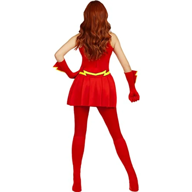 Funidelia Flash Kostüm für Damen Superhelden, DC Comics - Kostüme & Verkleidung für Partys, Karneval & Halloween - Größe S, Rot – Bild 4