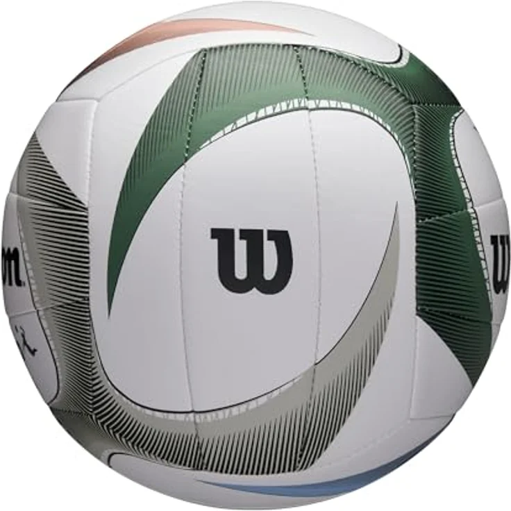 Wilson AVP PXL Volleyball, Thermoplastisches Polyurethan, Innen- und Außenbereich, Weiß/Blau/Grün – Bild 4