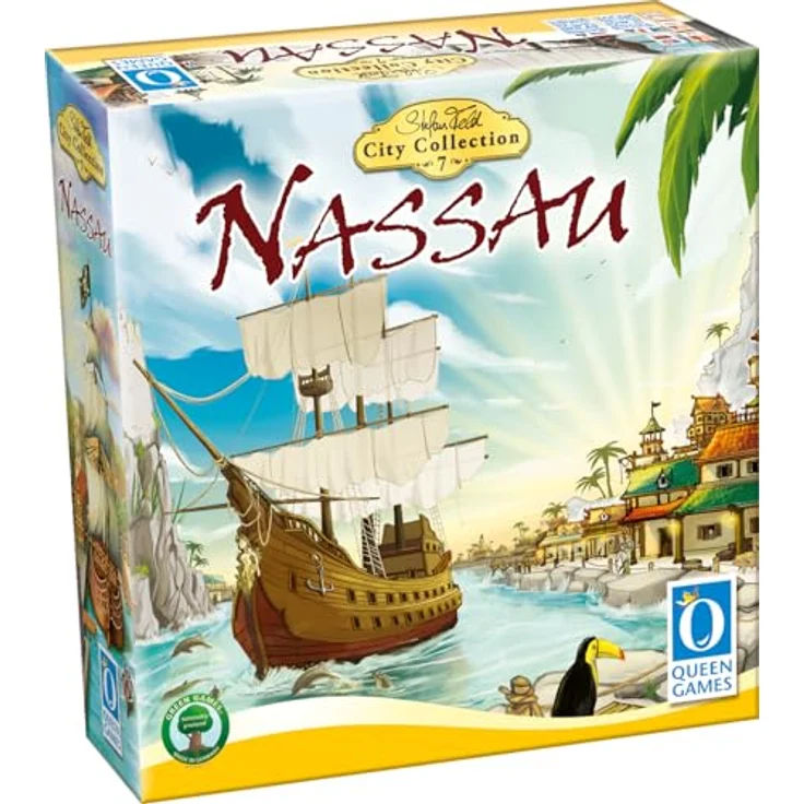 Queen Games SFCC 7 Nassau Classic Edition, Brettspiel für 2-5 Spieler, Abenteuer in der Karibik mit Piratenthema – Bild 1