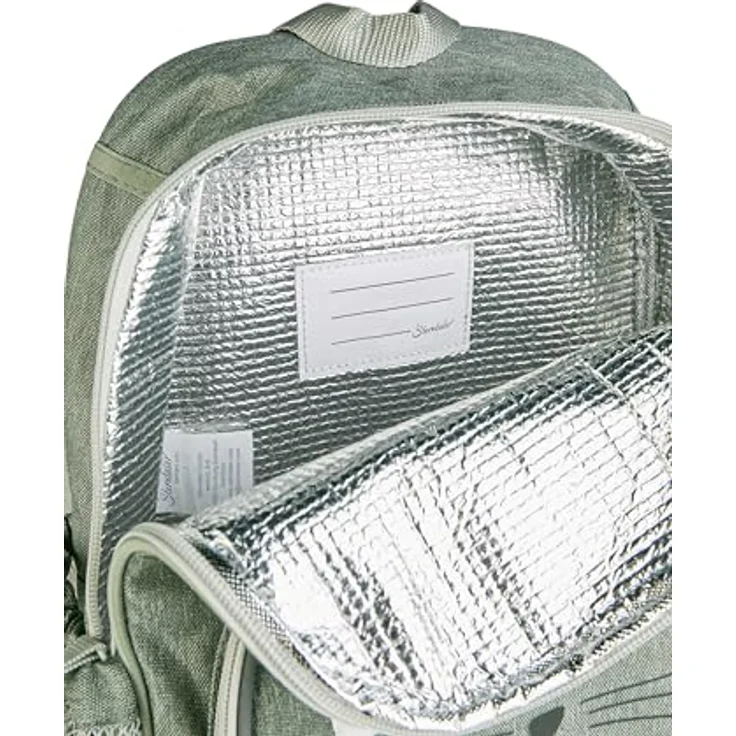 Sterntaler Mini-Rucksack Katze Lilly, Grüner Kindergartenrucksack mit Kühlfunktion, reflektierenden Elementen und Namensschild – Bild 6
