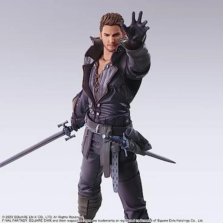 SQUARE ENIX Final Fantasy XVI Bring Arts™ Actionfigur - CIDOLFUS TELAMON, ca. 28 Gelenkpunkte, austauschbare Hände, Schwert und Dolch, Sammlerbox – Bild 5