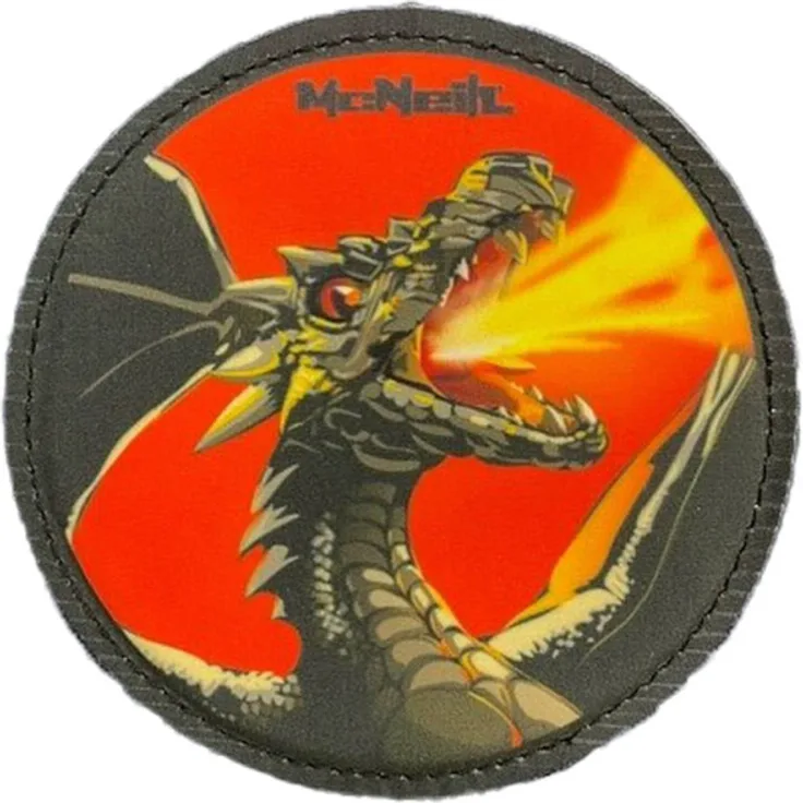 McNeill McAddys Schulranzen-Anhänger Ninja: Dragon-Kopf, individueller Motivmagnet zur Schulranzen-Gestaltung