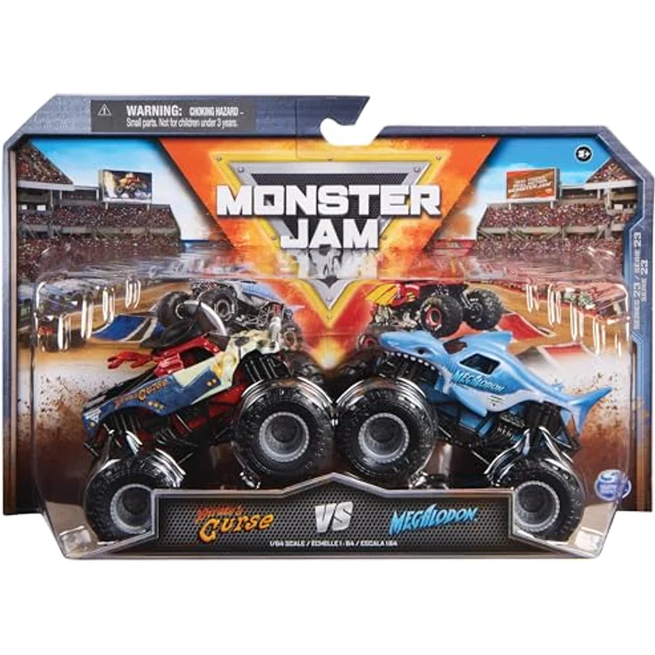 Monster Jam Original Monster Jam Zweier-Pack mit authentischen Monster Trucks im Maßstab 1:64 (Sortierung mit verschiedenen Designs, Zufallsauswahl) – Bild 4