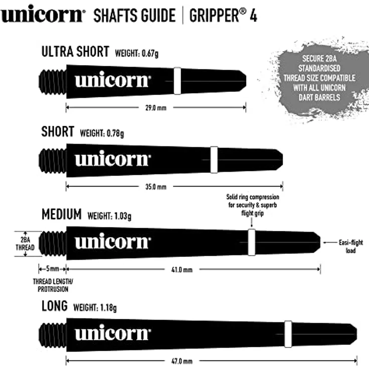 Unicorn Shaft Gripper 4 Two Tone ultra kurz rot 3 Stück – Bild 5
