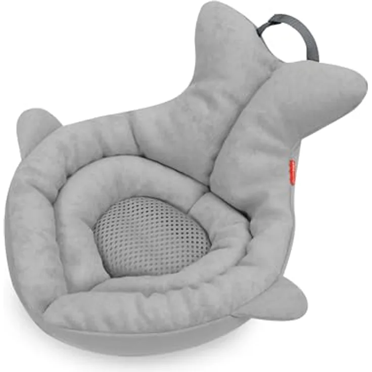 Skip Hop Moby Gepolsterte Waschbecken-Badewanne, Soft Babybadewanne, grau, PVC-frei, phthalatfrei