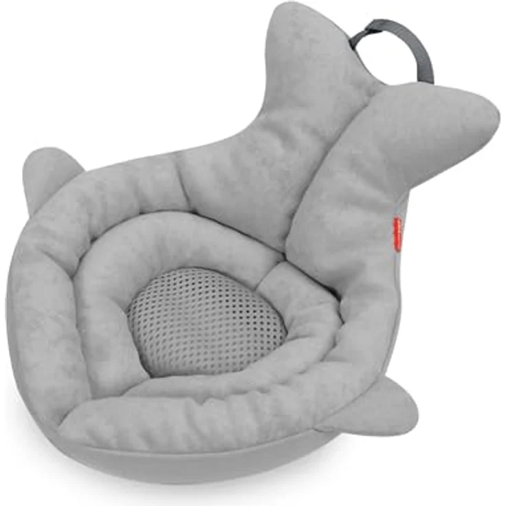 Skip Hop Moby Gepolsterte Waschbecken-Badewanne, Soft Babybadewanne, grau, PVC-frei, phthalatfrei – Bild 1