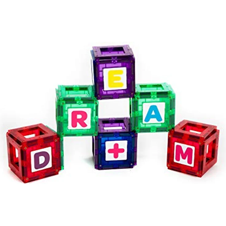 Playmags Magnetischer Baukasten (80 Stück Magnetic Fliesen Gebäude Set) – Bild 3