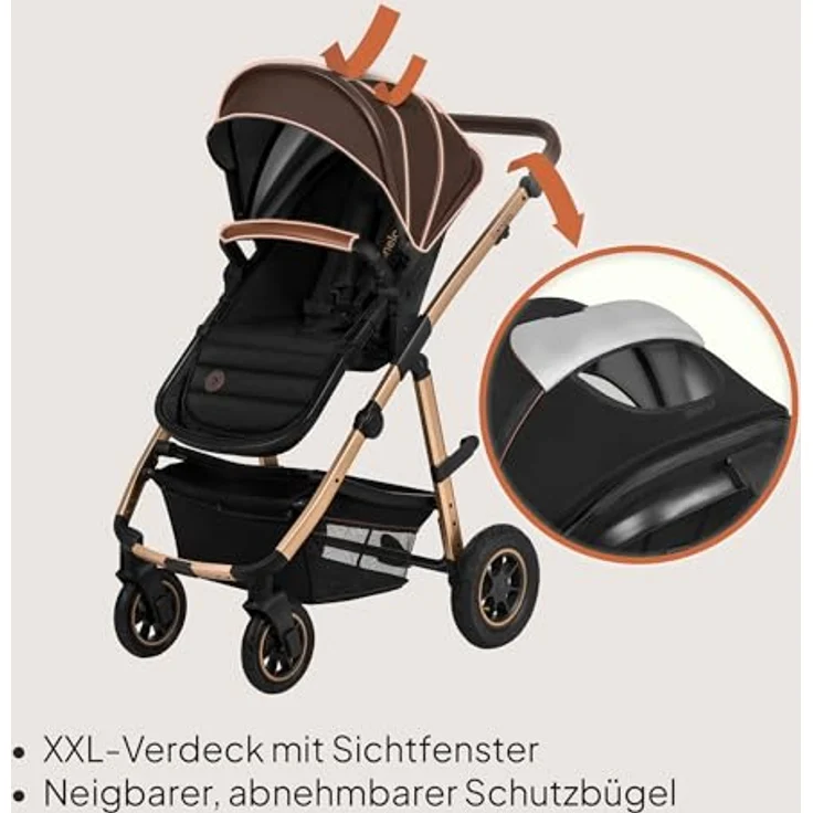 Lionelo Amber 3in1 Kombikinderwagen, XXL SET mit Babyschale für Neugeborene bis 22 kg, robust und komfortabel für städtische Umgebungen – Bild 7