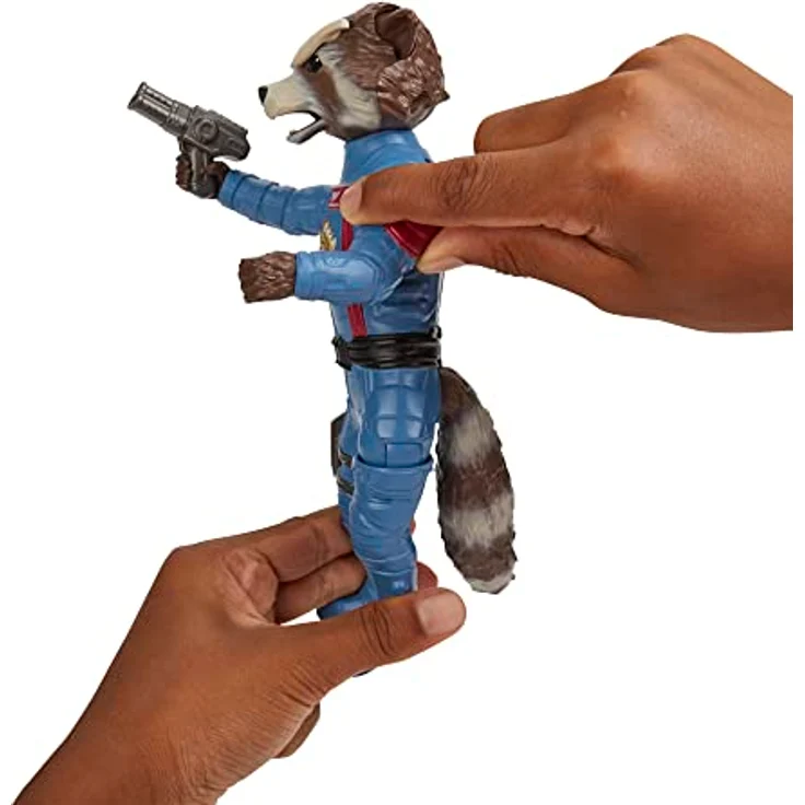 Marvel Press Guardians of The Galaxy Vol. 3, Marvel's Rocket Actionfigur mit beweglichen Augenbrauen, für Kinder ab 4 Jahren – Bild 5