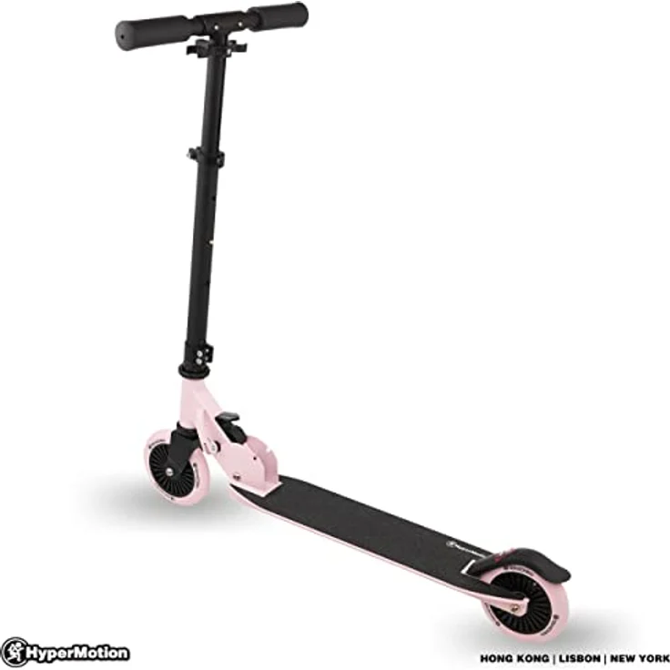 HyperMotion Willy Kinder-Zweirad-Scooter – faltbar, höhenverstellbar, Polyurethan-Räder, rosa – Bild 9