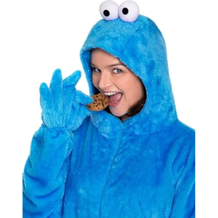 Maskworld Die Sesamstraße Krümelmonster Kostüm - blau - Größe XXL - Karneval, Halloween, Motto-Party – Bild 5