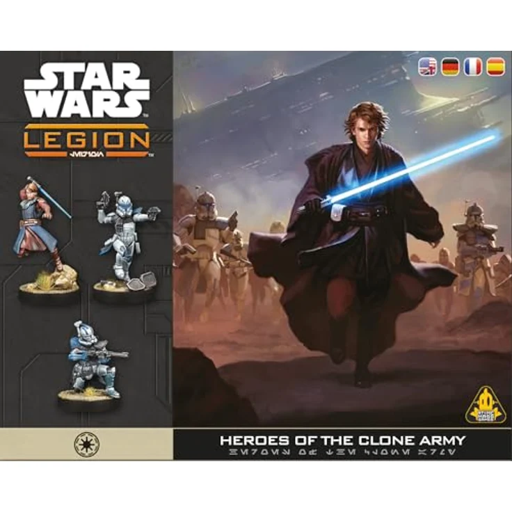 Atomic Mass Games Star Wars Legion Heroes of the Clone Army, Erweiterung mit Anakin Skywalker, Obi-Wan Kenobi und Klon-Captain Rex als Commander, für das Miniaturenspiel Star Wars™: Legion – Bild 1