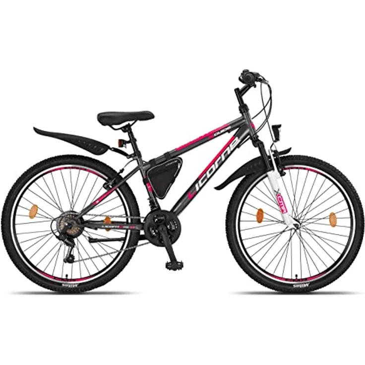 Licorne Bike Guide Premium Mountainbike in 20 24 26 Zoll Fahrrad für Mädchen Jungen Herren und Damen - 21 Gang Schaltung (bei 20 Zoll 18 Gänge) – Bild 3