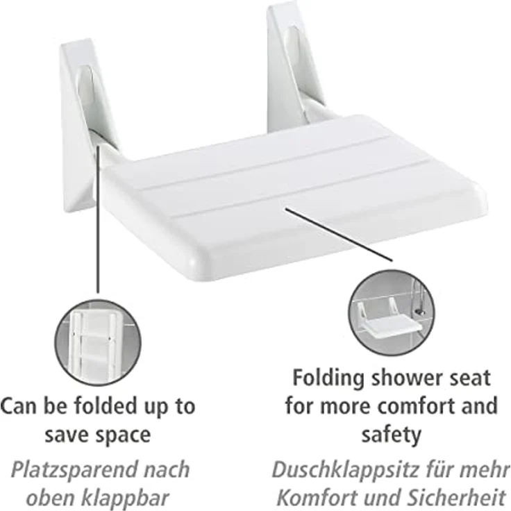 WENKO Badewannensitz Secura, belastbar bis 120 kg, weiß – Bild 2