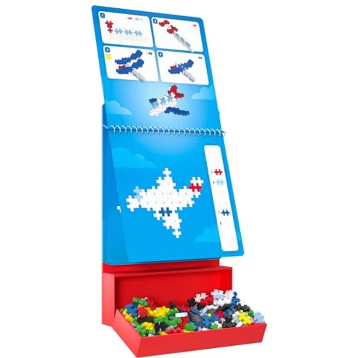 PLUS-PLUS Kreativset Bausteine Puzzle by Number Transport, 125 Teile für 2D-Puzzle und 3D-Figuren, multicolor – Bild 7