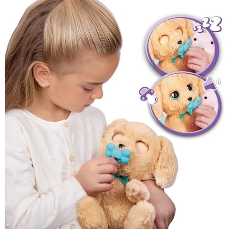 IMC TOYS Baby Paws Labrador Teddy, Kuscheltier mit personalisiertem Zubehör und Schlafgeräuschen, Mehrfarbig, One Size – Bild 6