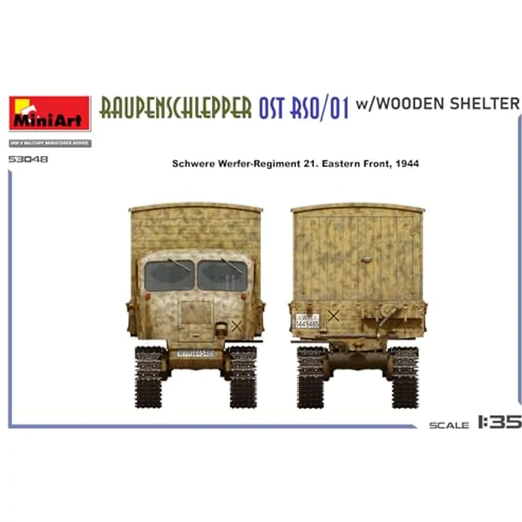 MiniArt 53048 RSO/01, Modellfahrzeug 1:35 mit Holzfahrerhaus und geätzten Messingteilen – Bild 11