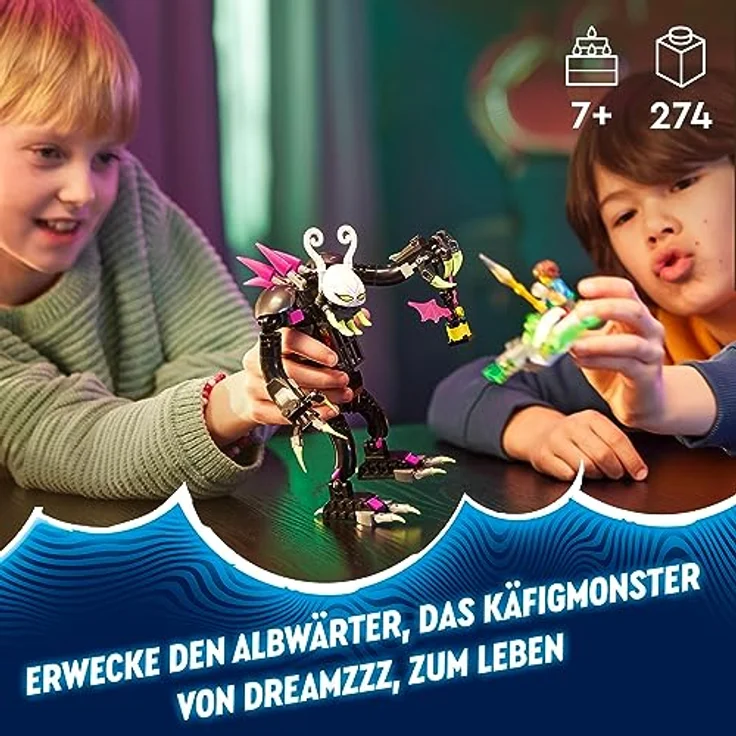 LEGO 71455 DREAMZzz der Albwärter, Monster-Figuren Set, verwandle Z-Blob in EIN Miniflugzeug oder Hoverbike, mit 2 Minifiguren aus der TV-Show, Spielzeug für Kinder ab 7 Jahren – Bild 2