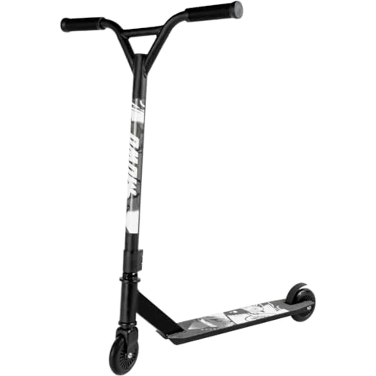 MUWO Halfpipe Stunt Scooter - Robuster Tretroller für Action und Tricks - Grau – Bild 1